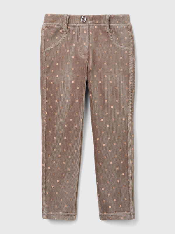 Slim fit chenille trousers Junior Girl