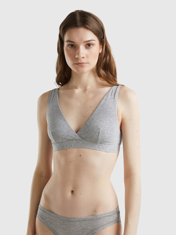 Triangle bra in super stretch organic cotton Women