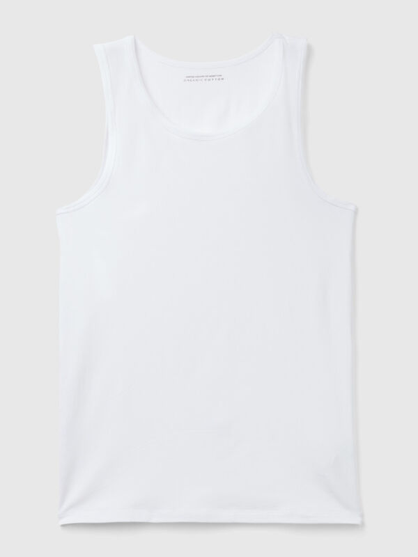 Tank top in organic stretch cotton Men