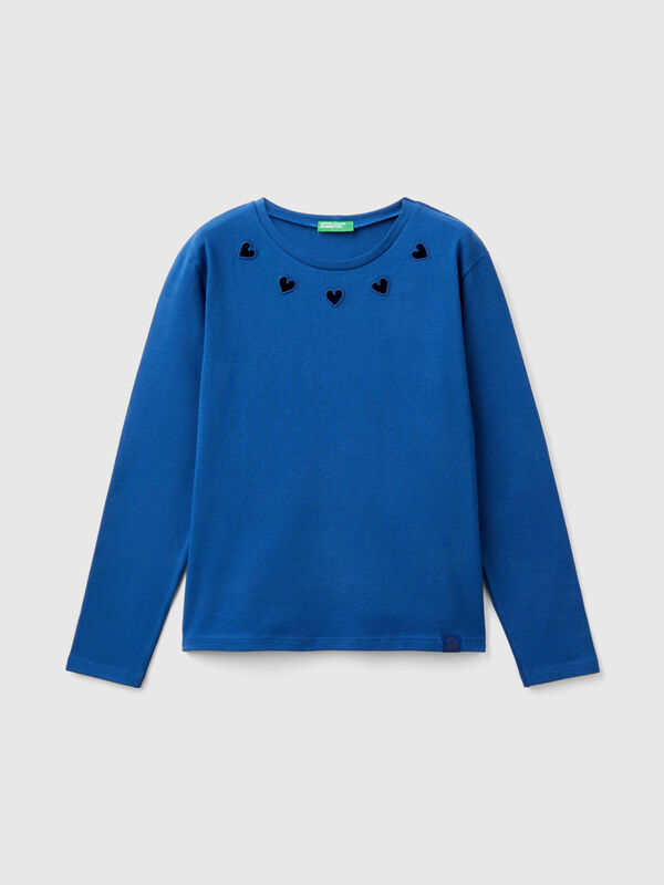 T-shirt with cut-out hearts Junior Girl