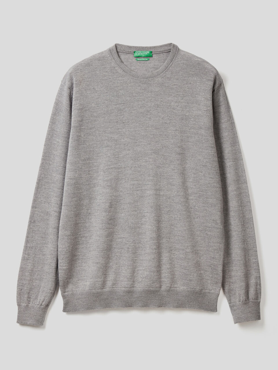 Crew neck sweater in pure virgin wool image number 1