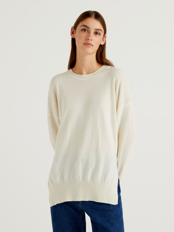 Oversized sweater with slits Women