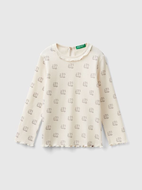T-shirt with rouched collar Junior Girl