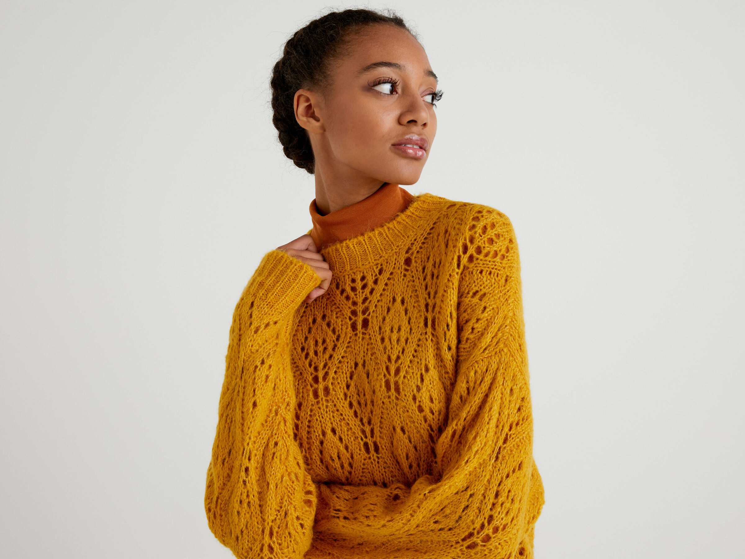 Lace look sweater image number 3