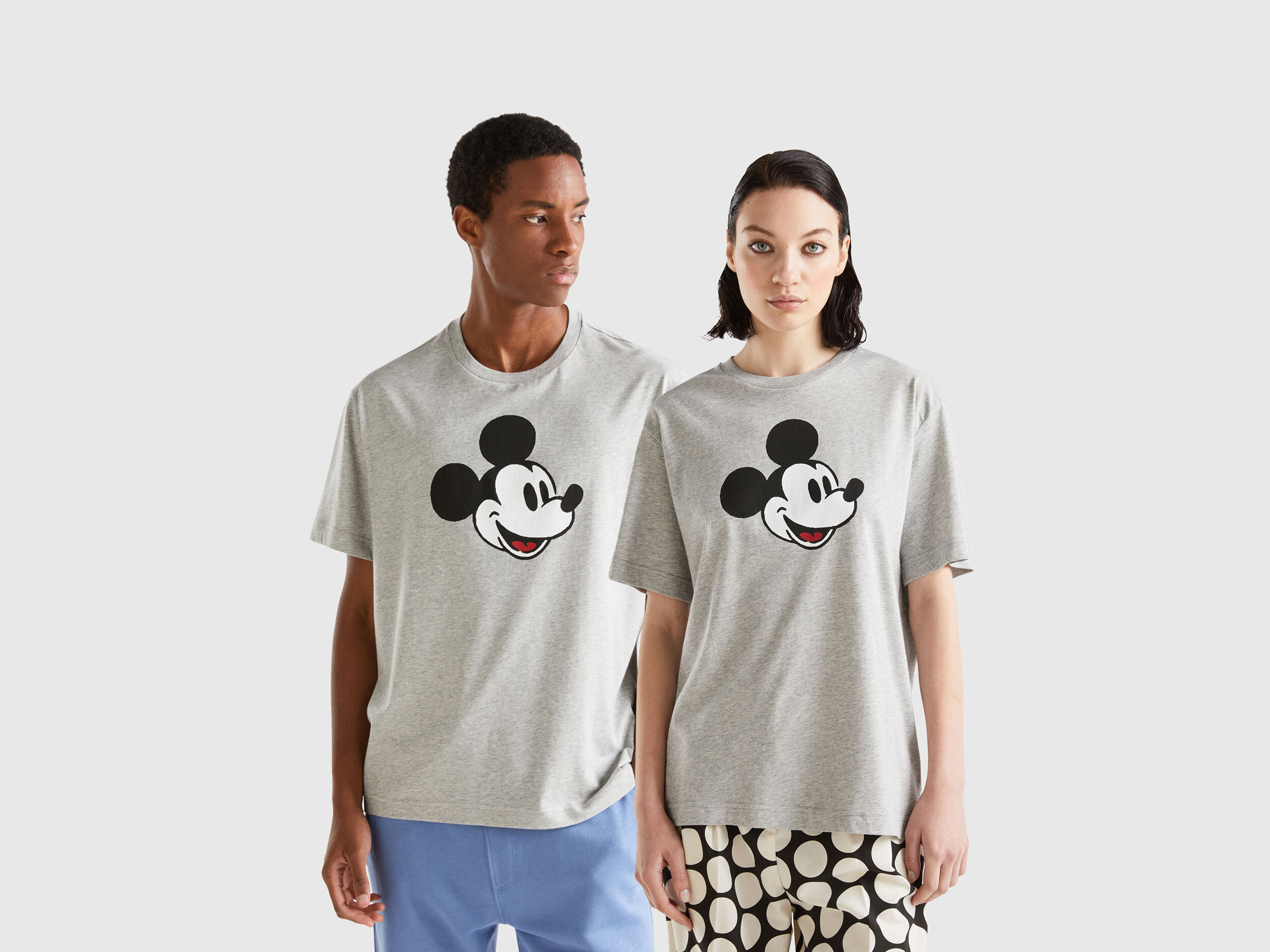Light gray Mickey Mouse t shirt Light Gray Benetton