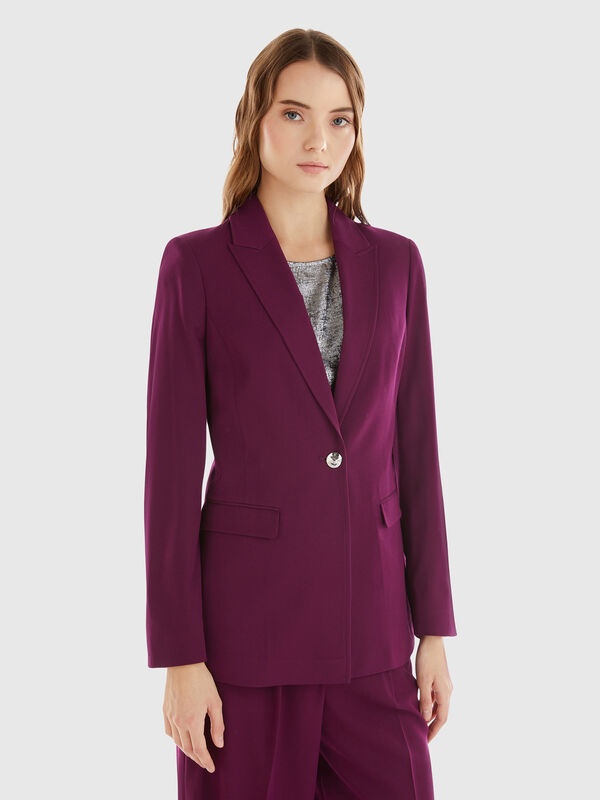 Blazer in wool and viscose blend Women