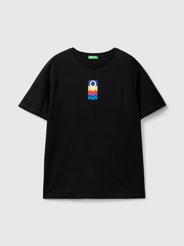 Black organic cotton t-shirt with logo Black organic cotton t-shirt with logo Men