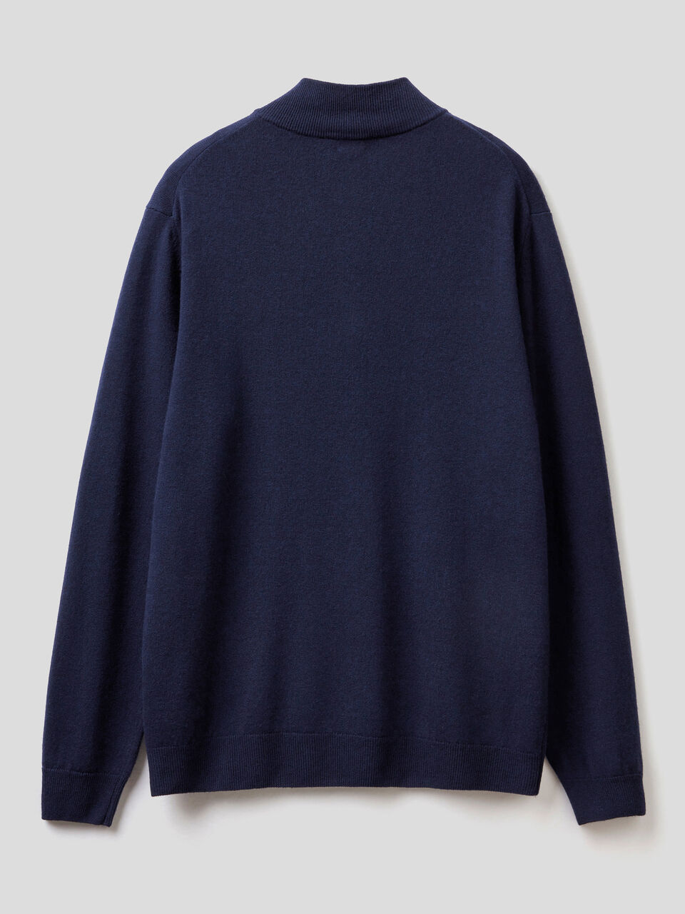 Zip-up sweater in pure virgin wool image number 2