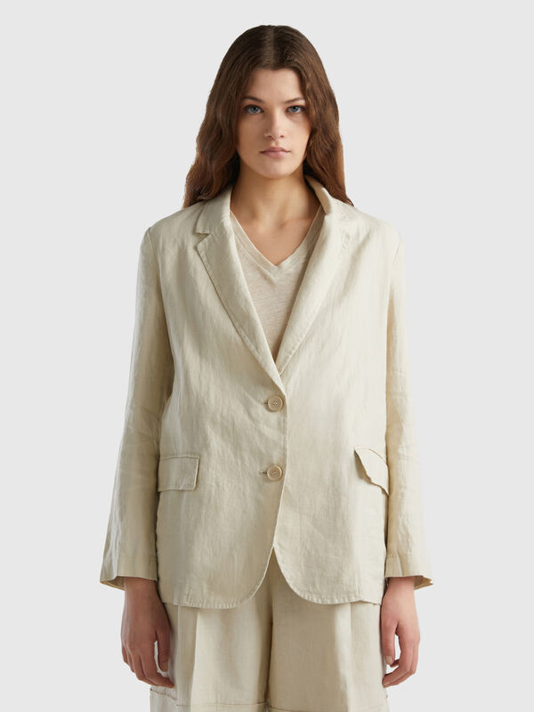 Blazer in pure linen Women