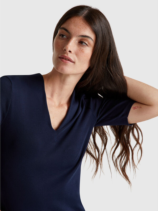 Slim fit t-shirt in long fiber cotton Women