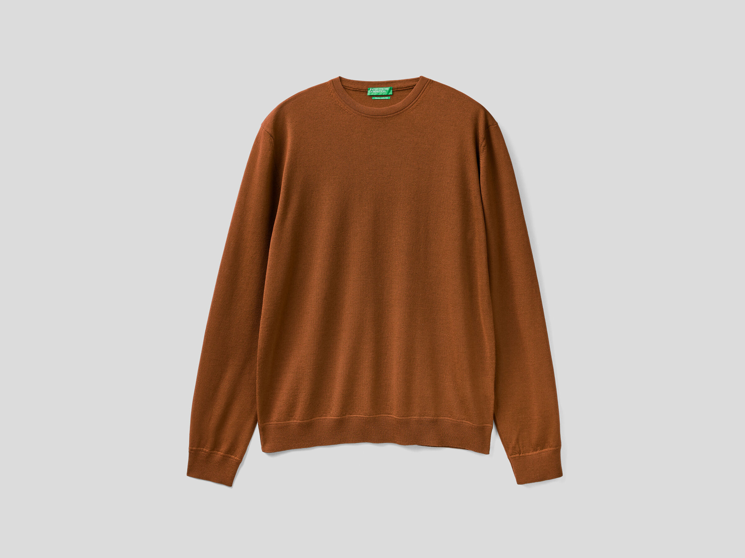 Crew neck sweater in pure virgin wool image number 4