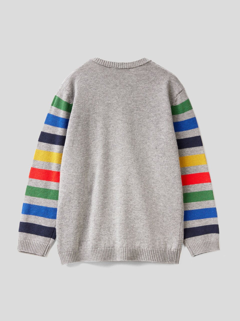 Striped sweater in wool blend image number 2