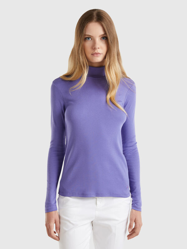 Long sleeve t-shirt with high neck Women
