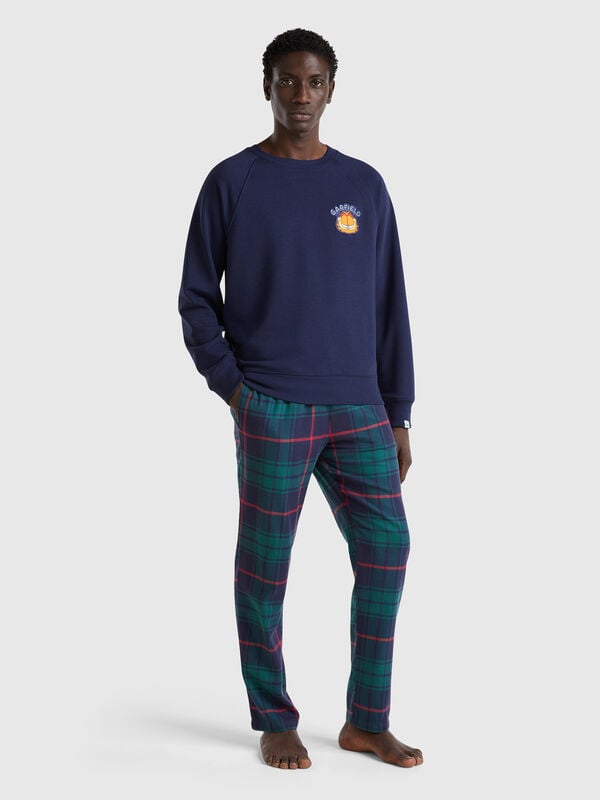 Flannel tartan trousers Men