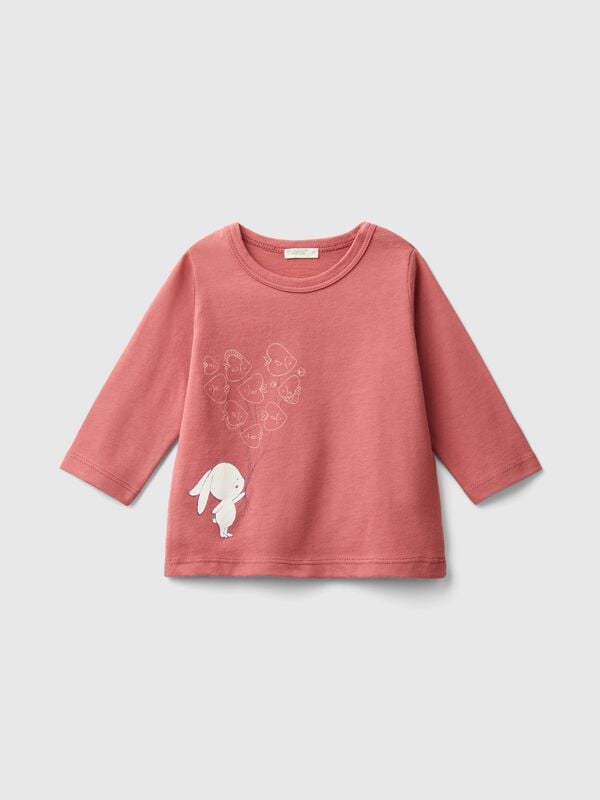 T-shirt in organic cotton with print New Born (0-18 months)