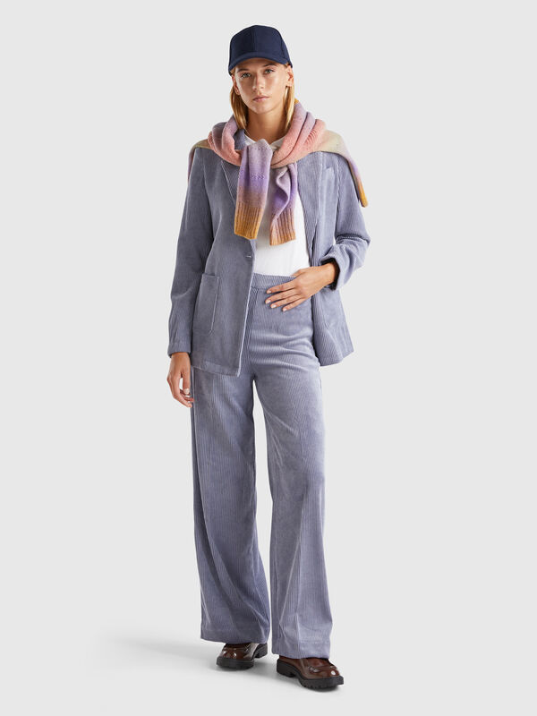 Flare fit velvet trousers Women