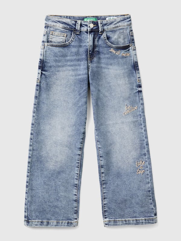 Straight leg jeans in denim Junior Girl