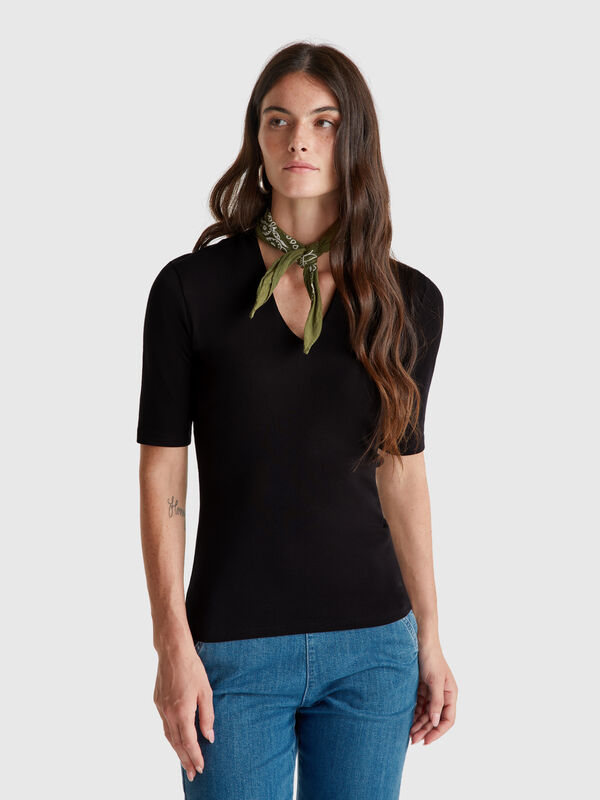 Slim fit t-shirt in long fiber cotton Women