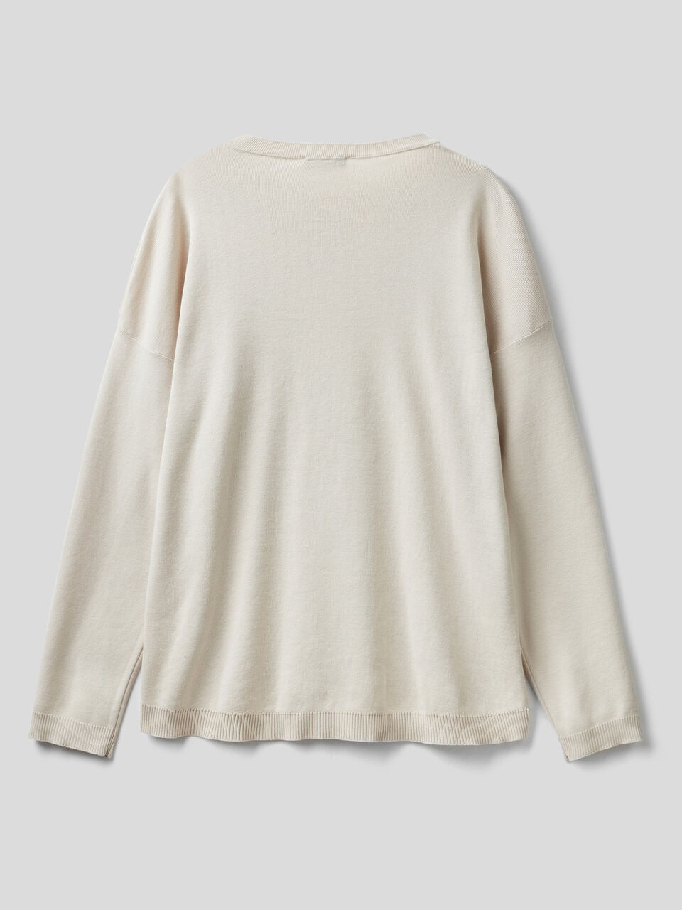 Cotton sweater with round neck image number 2