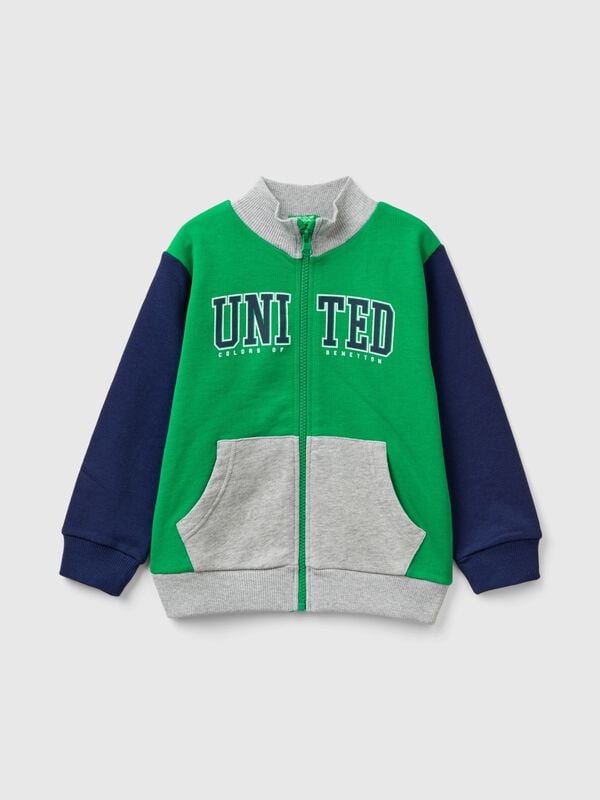 Sweatshirt in organic cotton with zip Junior Boy