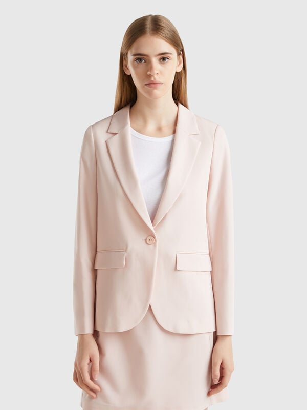 Blazer in stretch viscose blend Women