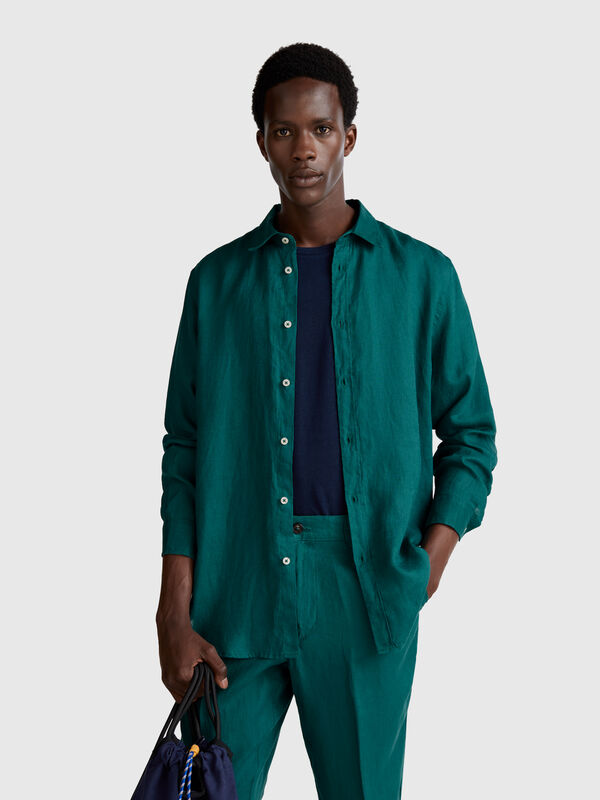 Shirt in pure linen Men
