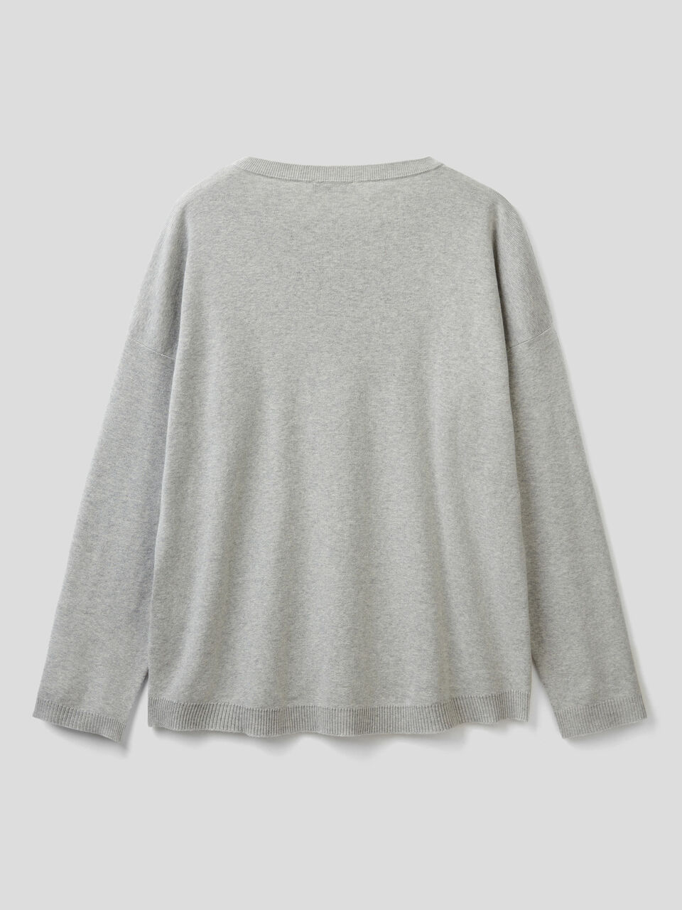 Cotton sweater with round neck image number 2