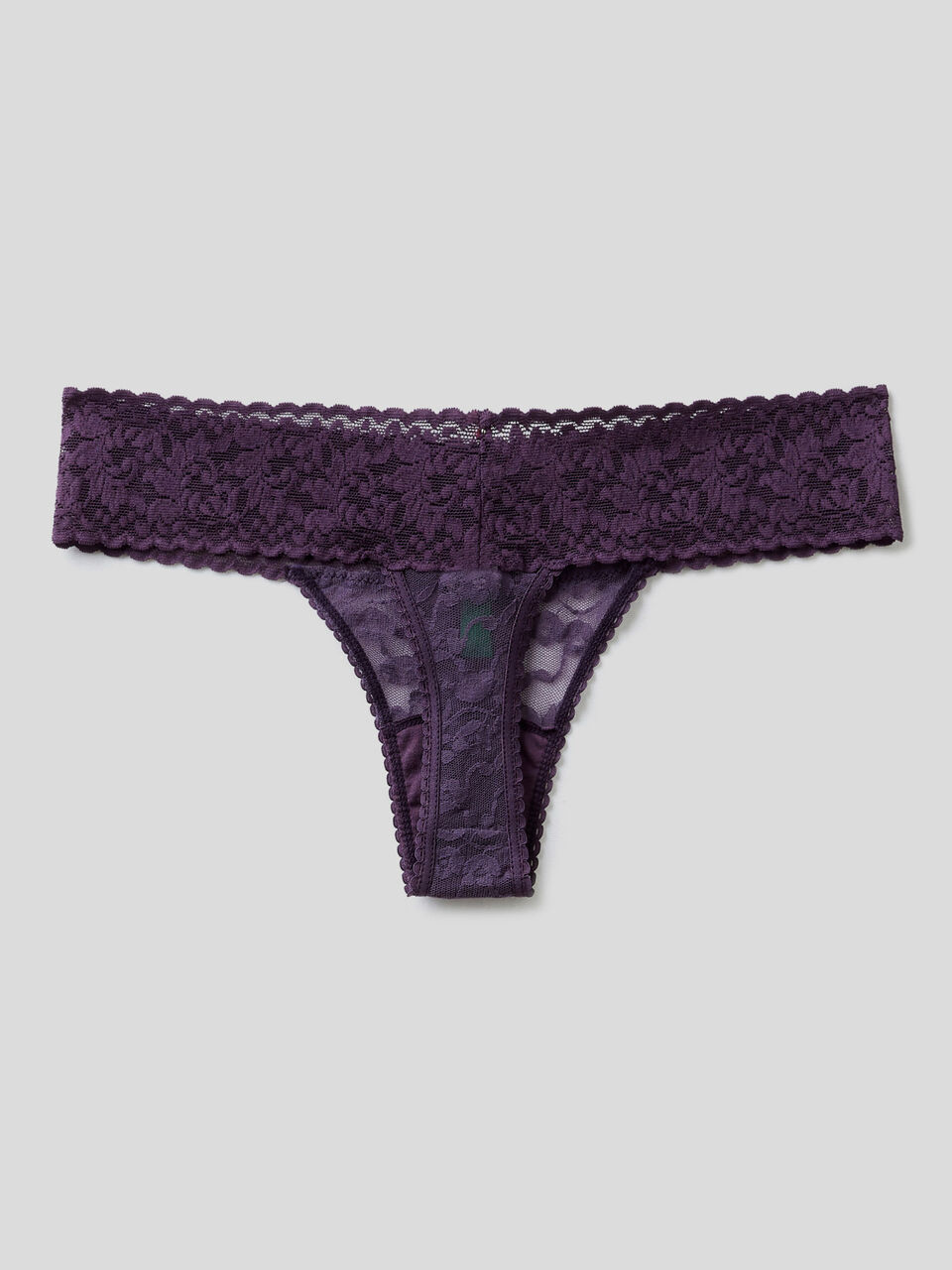 Sustainable stretch lace thong image number 2