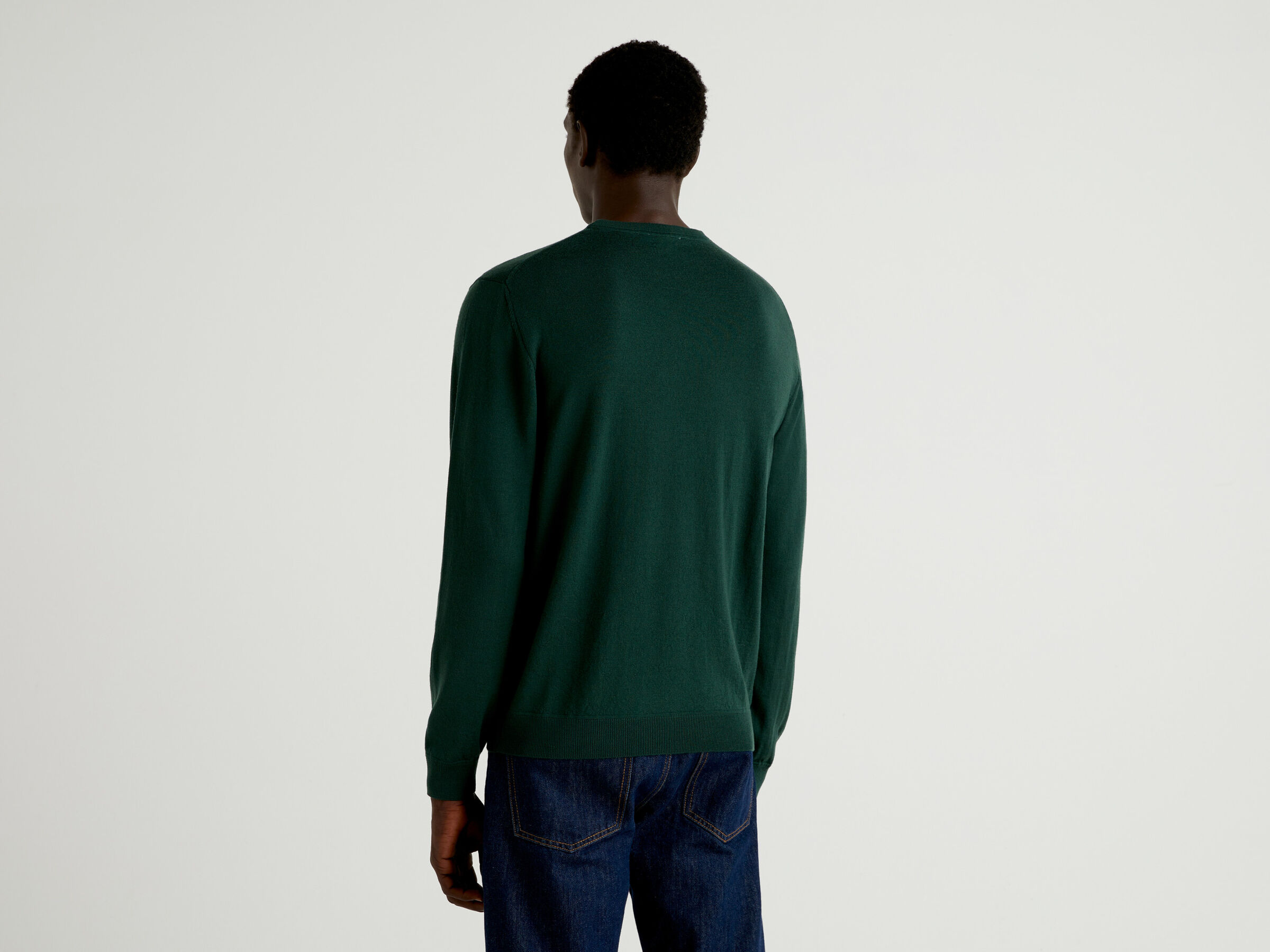 Crew neck sweater in pure virgin wool image number 2