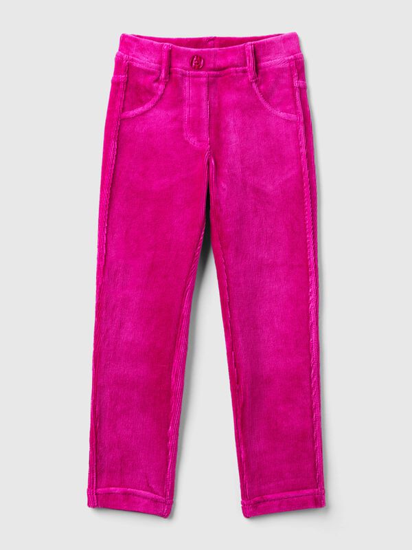 Ribbed chenille trousers Junior Girl