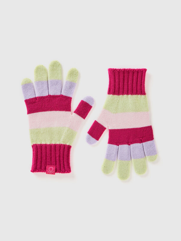Striped knit gloves Junior Boy
