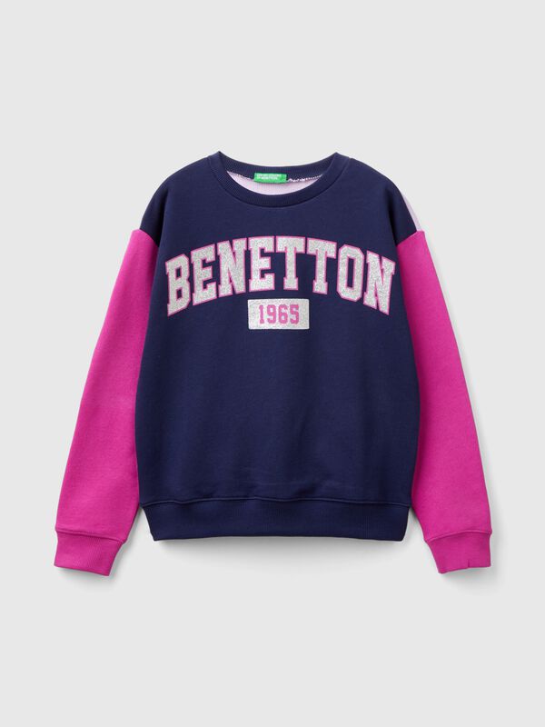 100% cotton sweatshirt with glittery logo Junior Girl