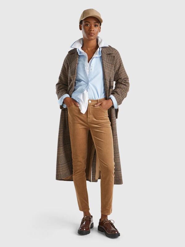 Five pocket velvet trousers Women