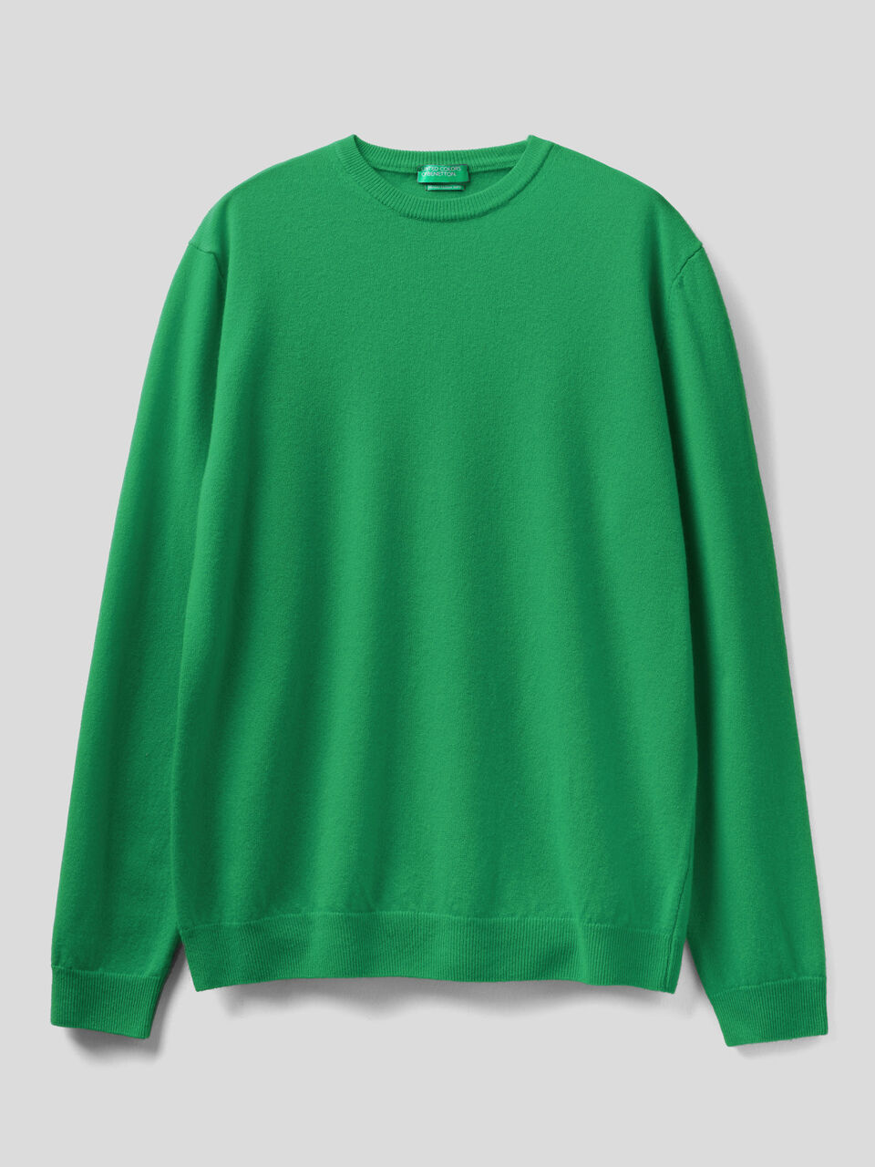 Crew neck sweater in pure virgin wool image number 1