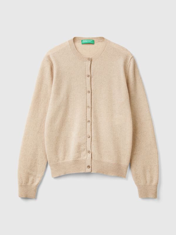 Beige cardigan in pure cashmere Women
