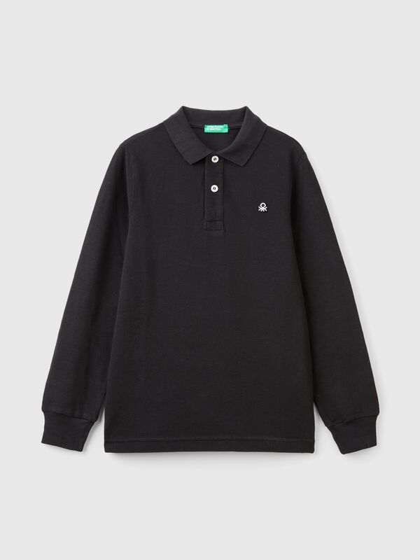 100% organic cotton long sleeve polo Junior Boy