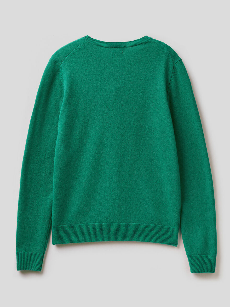 Crew neck cardigan in pure virgin wool image number 2