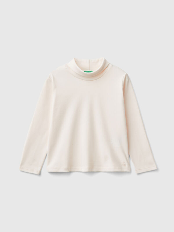  Turtleneck t-shirt in warm organic cotton  Junior Girl