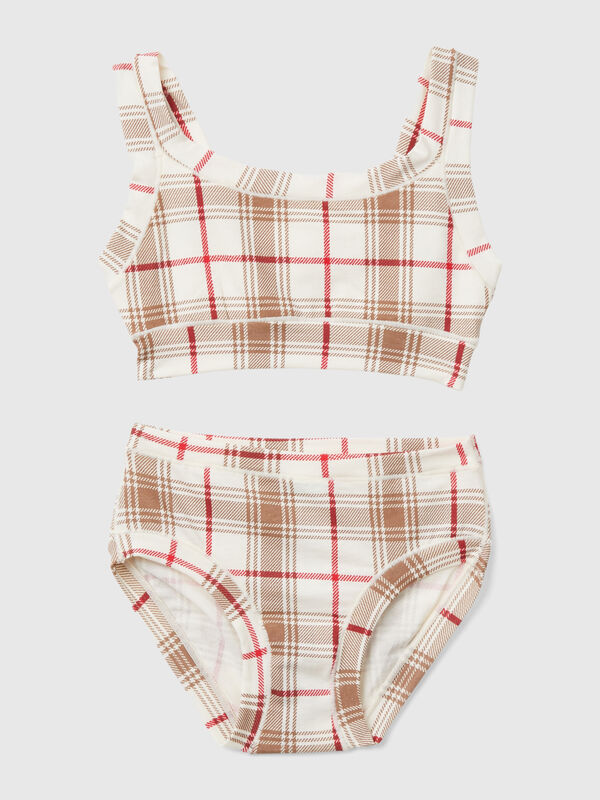 Check top and briefs set Junior Girl