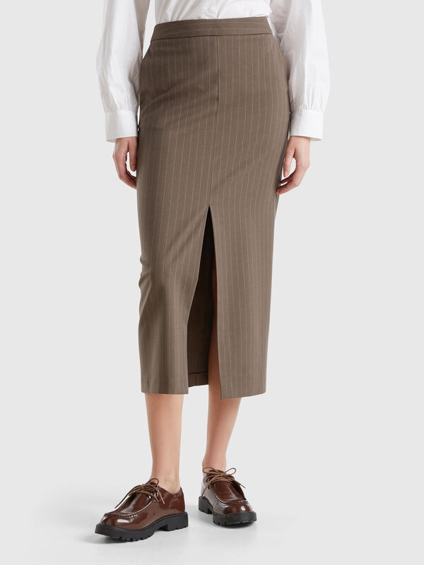 Pinstripe midi skirt Women