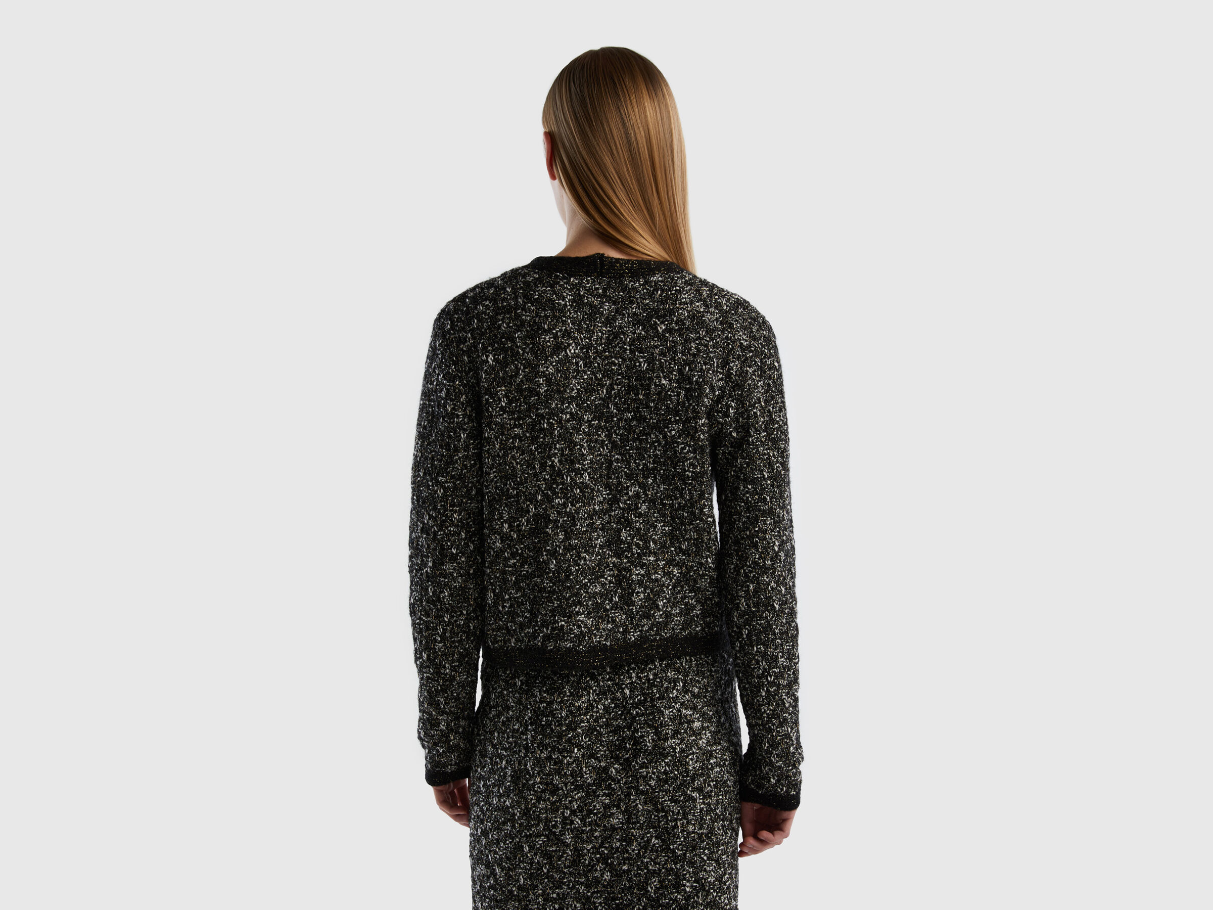 Knit jacket with lurex image number 2