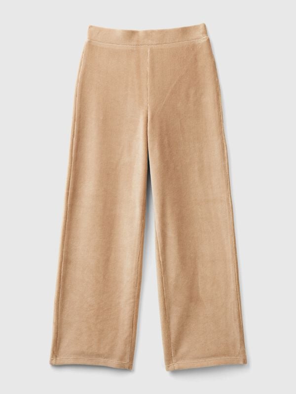 Wide chenille trousers Junior Girl