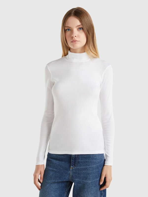 Long sleeve t-shirt with high neck Women