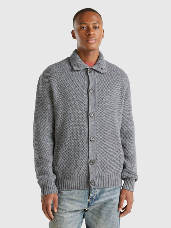 Wool blend jacket Men