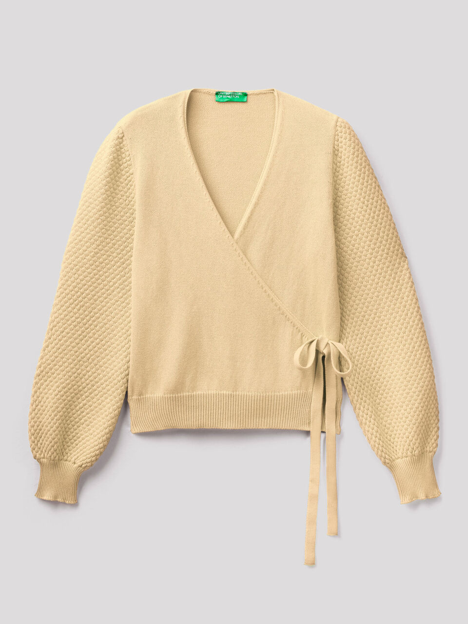 Crisscross cardigan with belt image number 1
