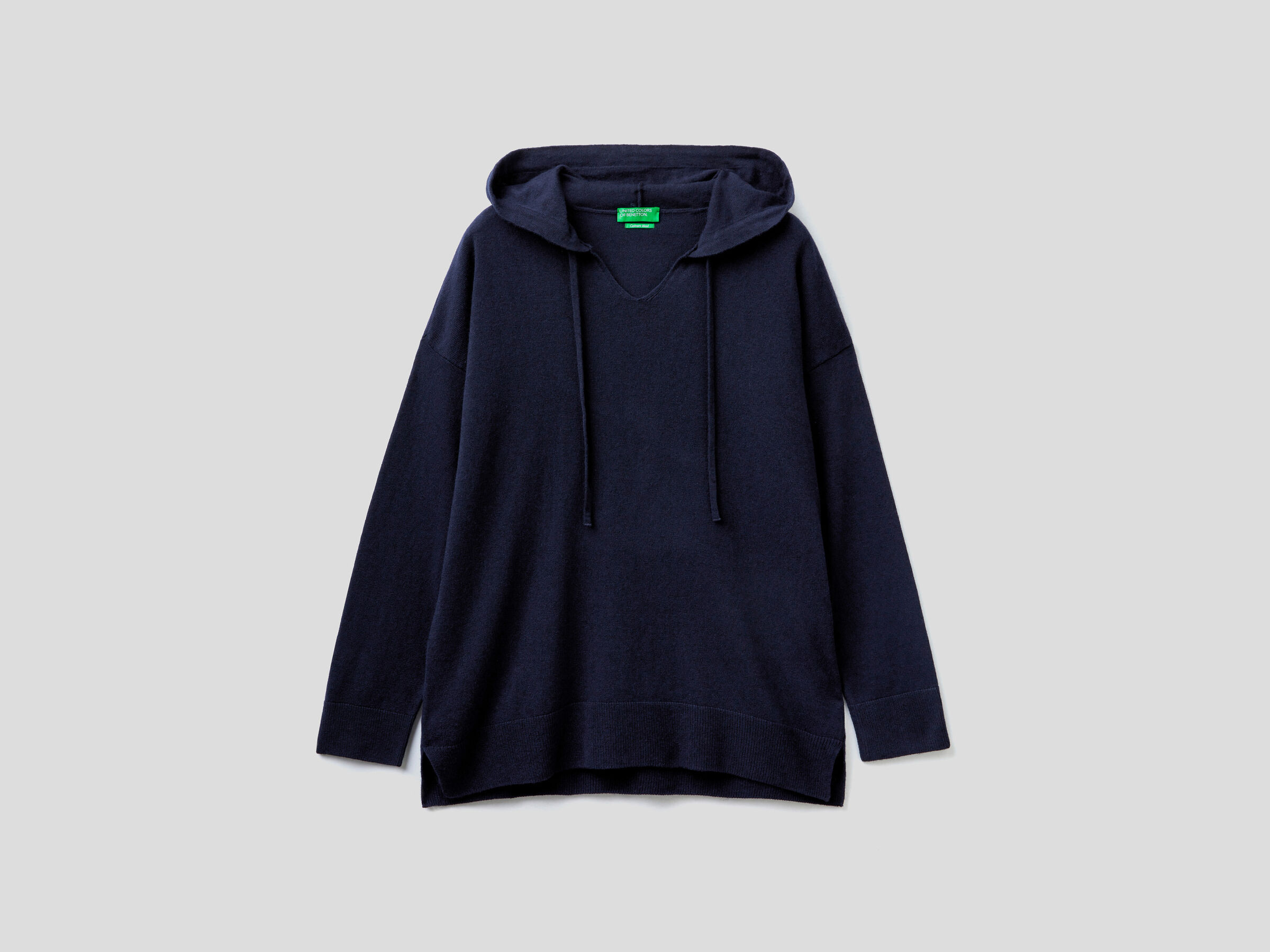 Sweater in cashmere blend with hood image number 5