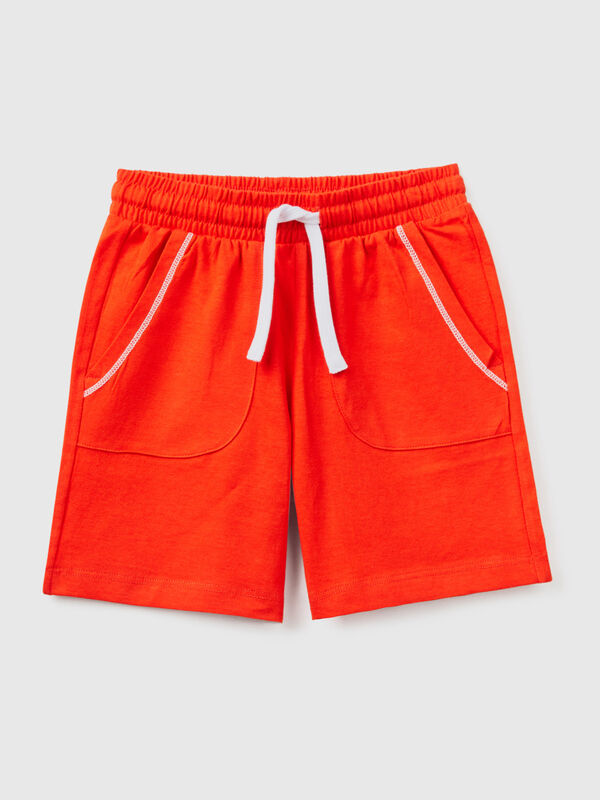 Regular fit bermudas with drawstring