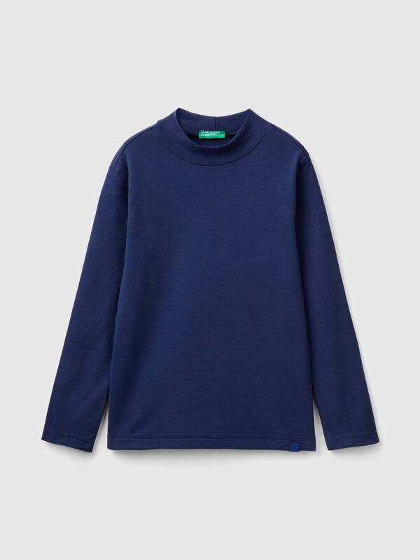 Ribbed knit turtleneck t-shirt Junior Boy