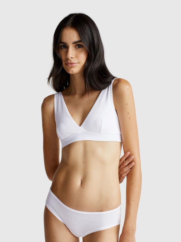 Triangle bra in stretch cotton Women