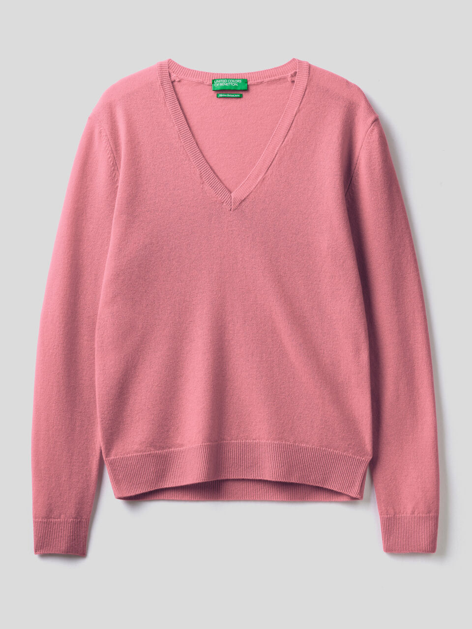 V-neck sweater in pure virgin wool image number 1